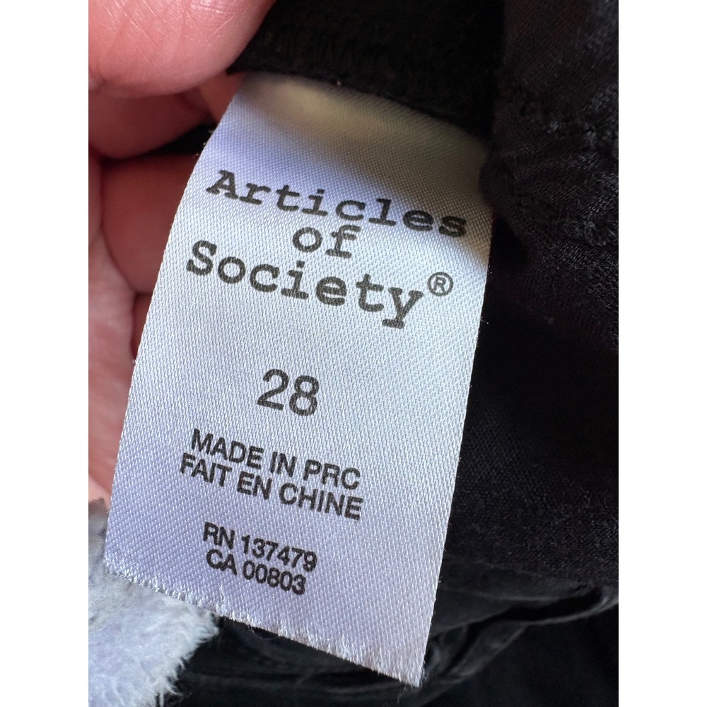 Articles of Society Black Distressed Skinny Jeans Size 28 Slim Fit - Picture 6 of 8